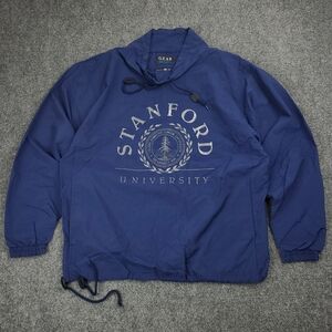 Vintage 90s Stanford University Windbreaker Jacket Mens Medium Pullover Nylon